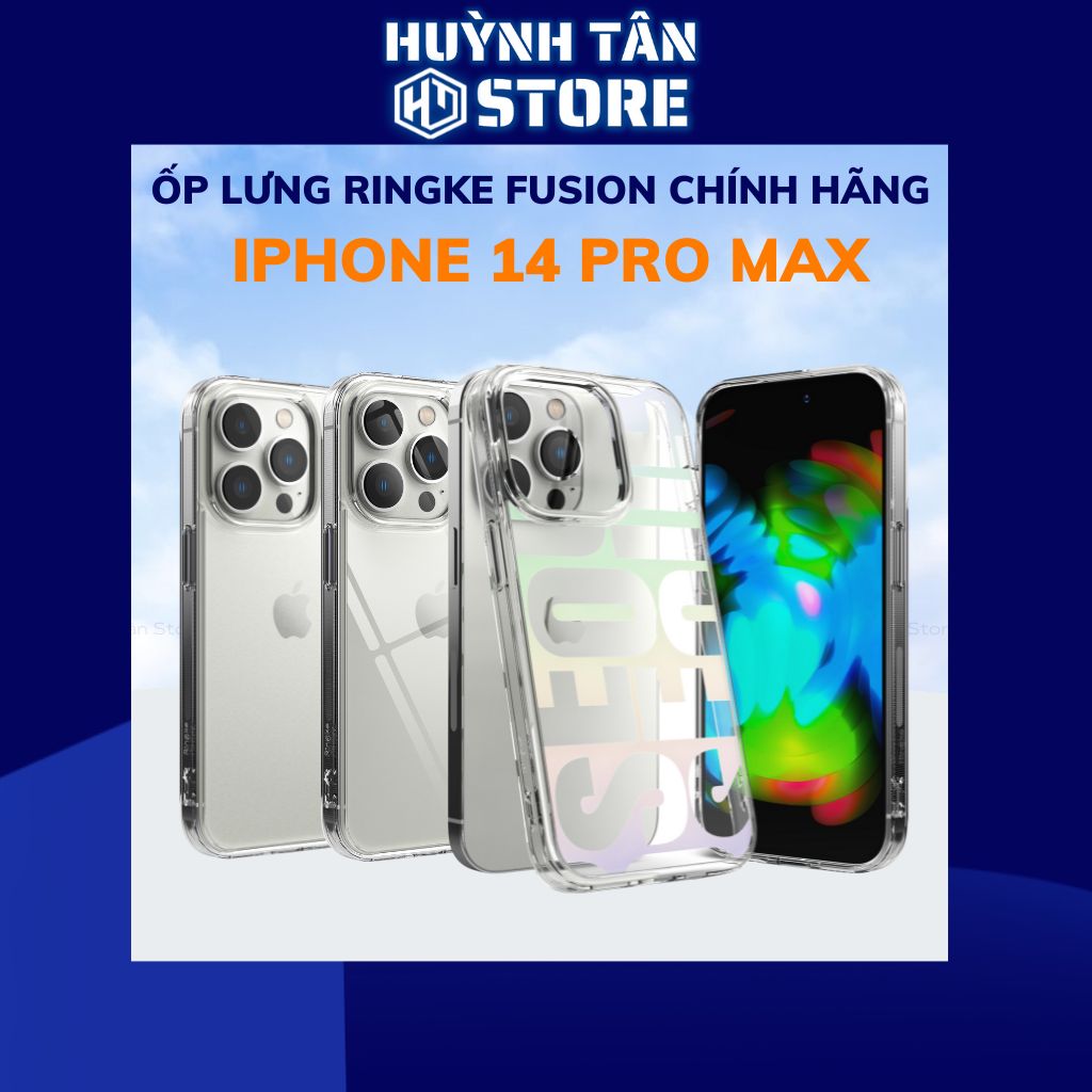 Ốp lưng iphone 14 pro max chống sốc Ringke Fusion chính hãng Korea bảo vệ camera phụ kiện huỳnh tân store