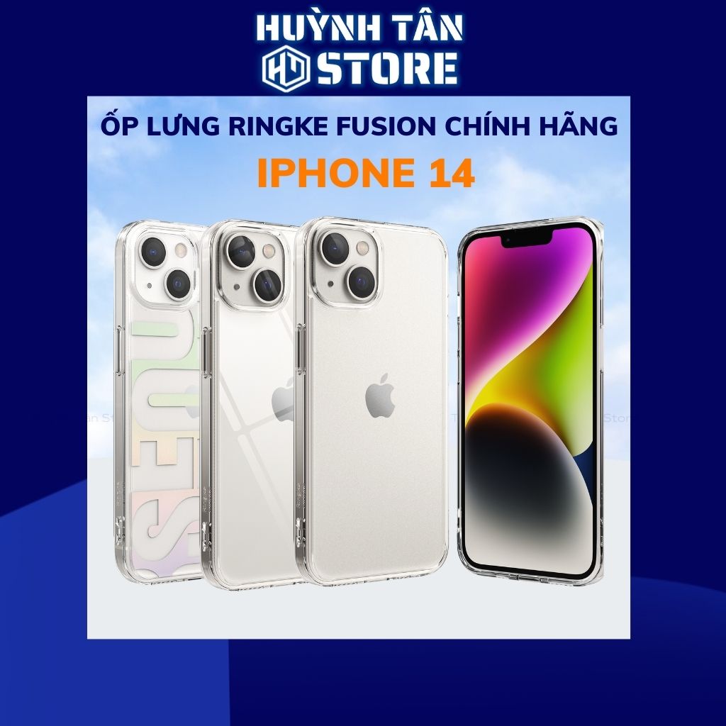 Ốp lưng iphone 14 chống sốc Ringke Fusion chính hãng Korea bảo vệ camera phụ kiện huỳnh tân store