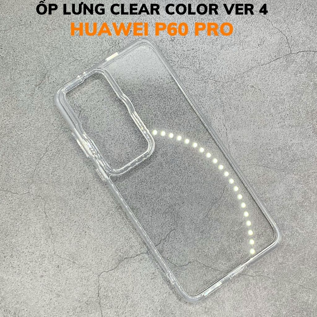 Ốp lưng p60 pro trong suốt không ố vàng bảo vệ camera CLEAR COLOR ver 4 phụ kiện huỳnh tân store