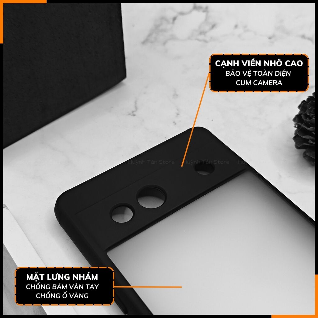 Ốp lưng pixel 7a chống sốc bảo vệ camera chống vân tay nhám viền màu ver 2 phụ kiện điện thoại huỳnh tân store