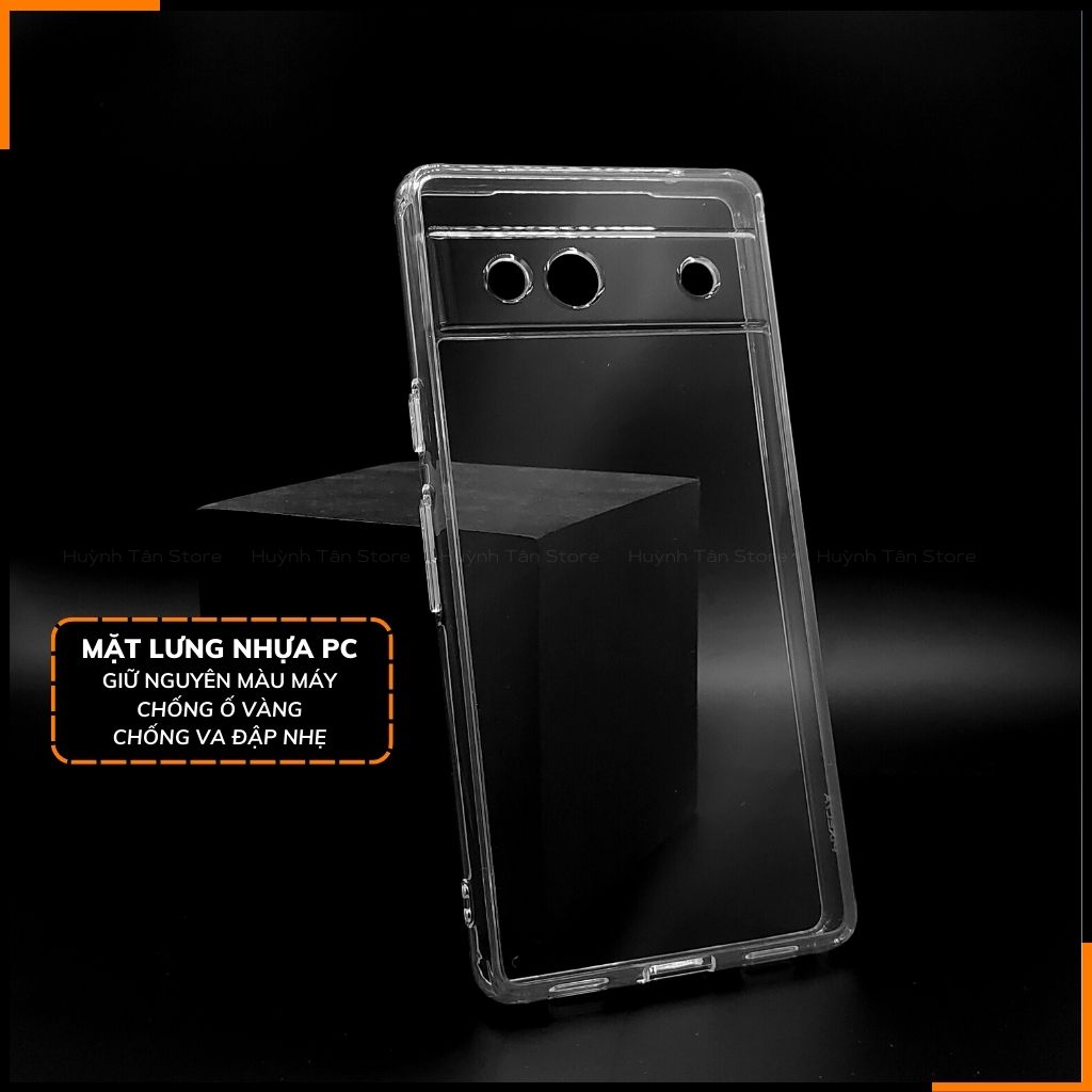 Ốp lưng pixel 7a trong suốt không ố vàng bảo vệ camera CLEAR COLOR ver 4 phụ kiện huỳnh tân store