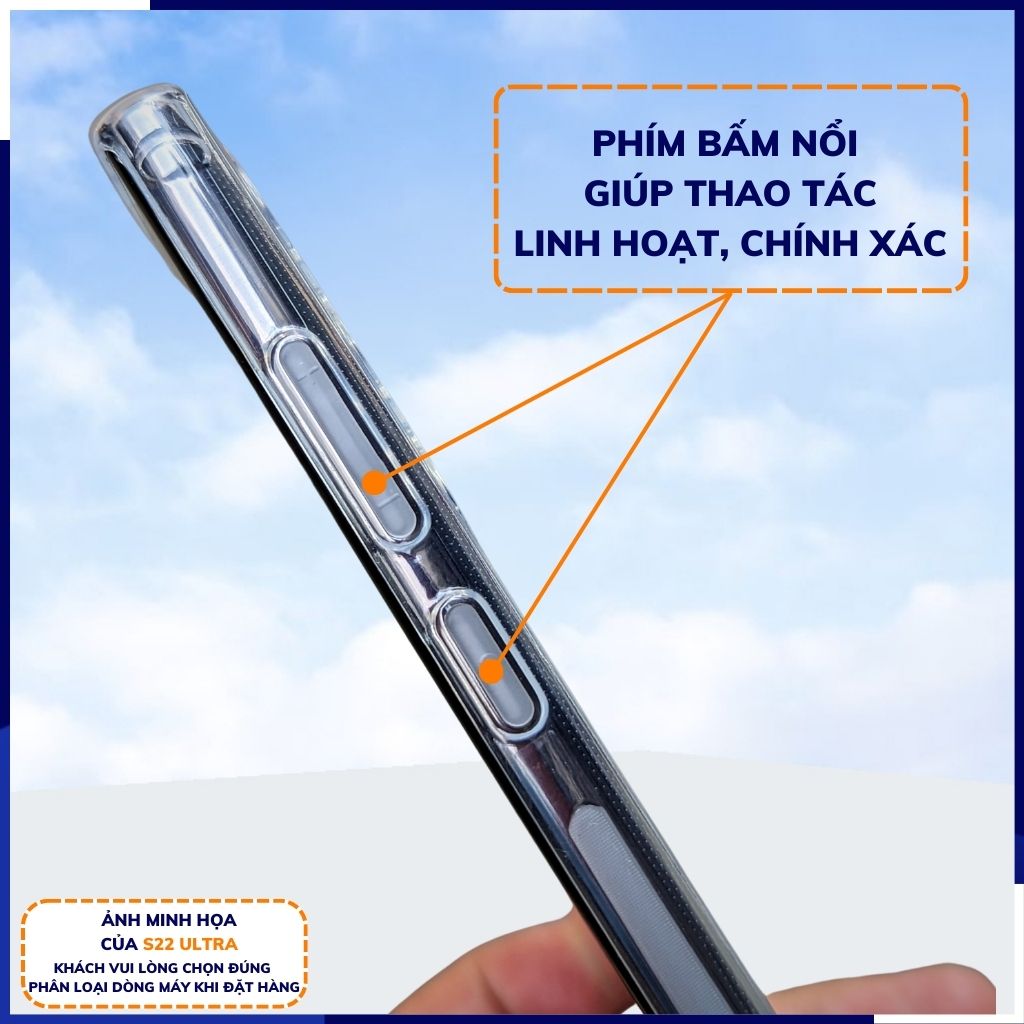 Ốp lưng samsung s22 plus silicon 6d dẻo trong suốt có gờ chống va đập bảo vệ camera phụ kiện điện thoại  huỳnh tân store