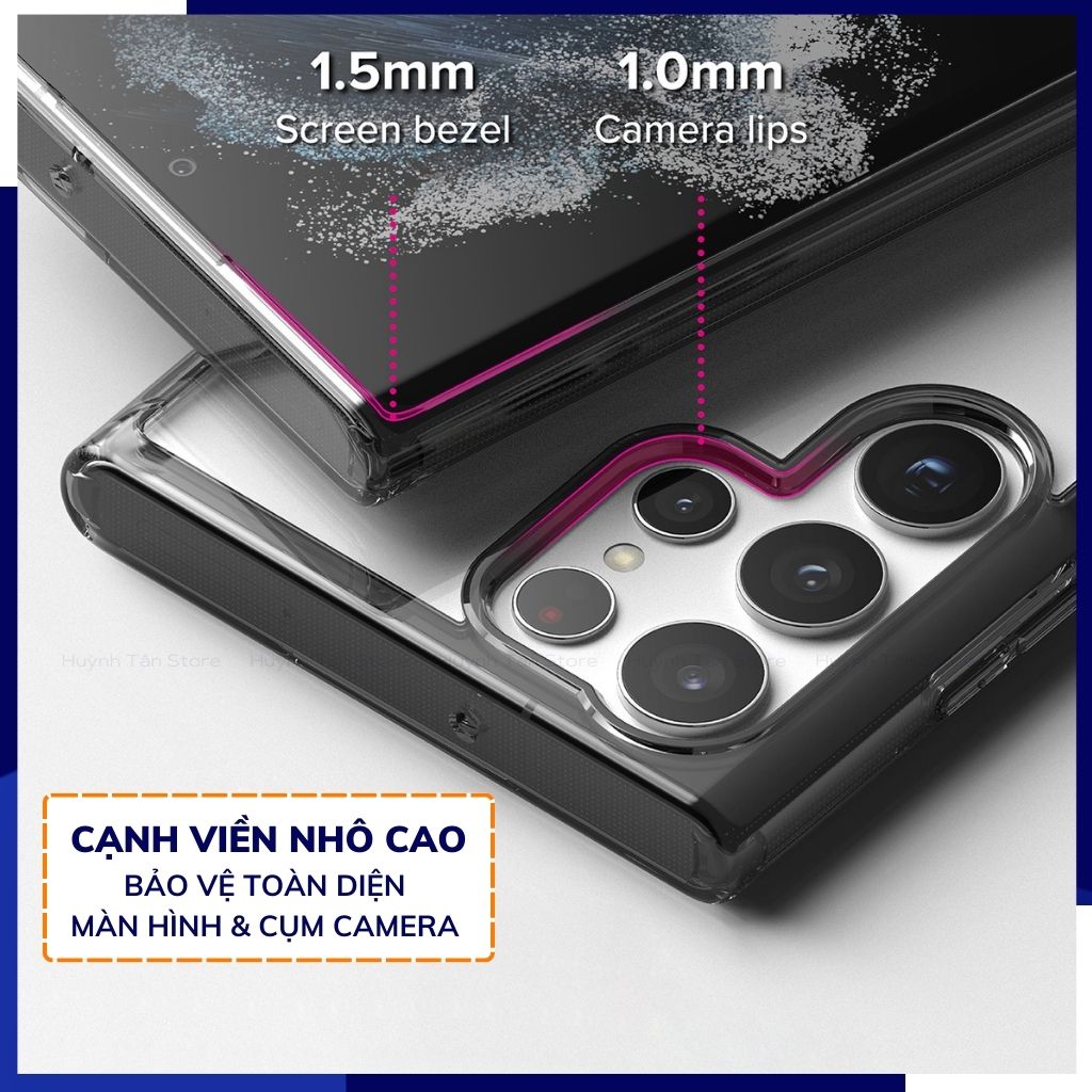 Ốp lưng samsung s22 ultra chống sốc Ringke Fusion X chính hãng Korea bảo vệ camera phụ kiện huỳnh tân store