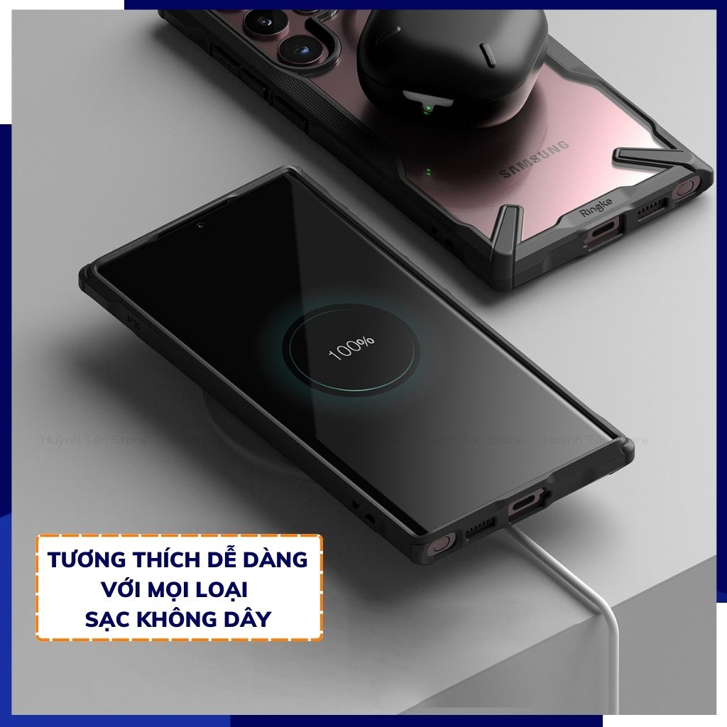 Ốp lưng samsung s22 ultra chống sốc Ringke Fusion X chính hãng Korea bảo vệ camera phụ kiện huỳnh tân store