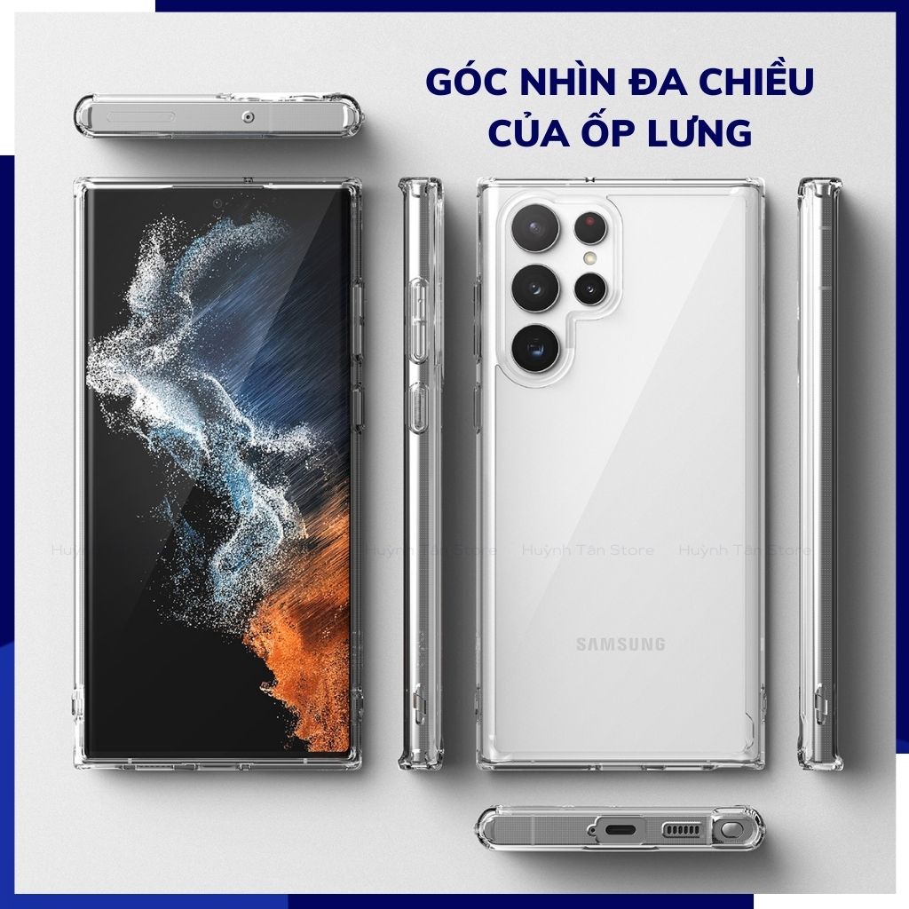 Ốp lưng samsung s22 ultra chống sốc Ringke Fusion X chính hãng Korea bảo vệ camera phụ kiện huỳnh tân store