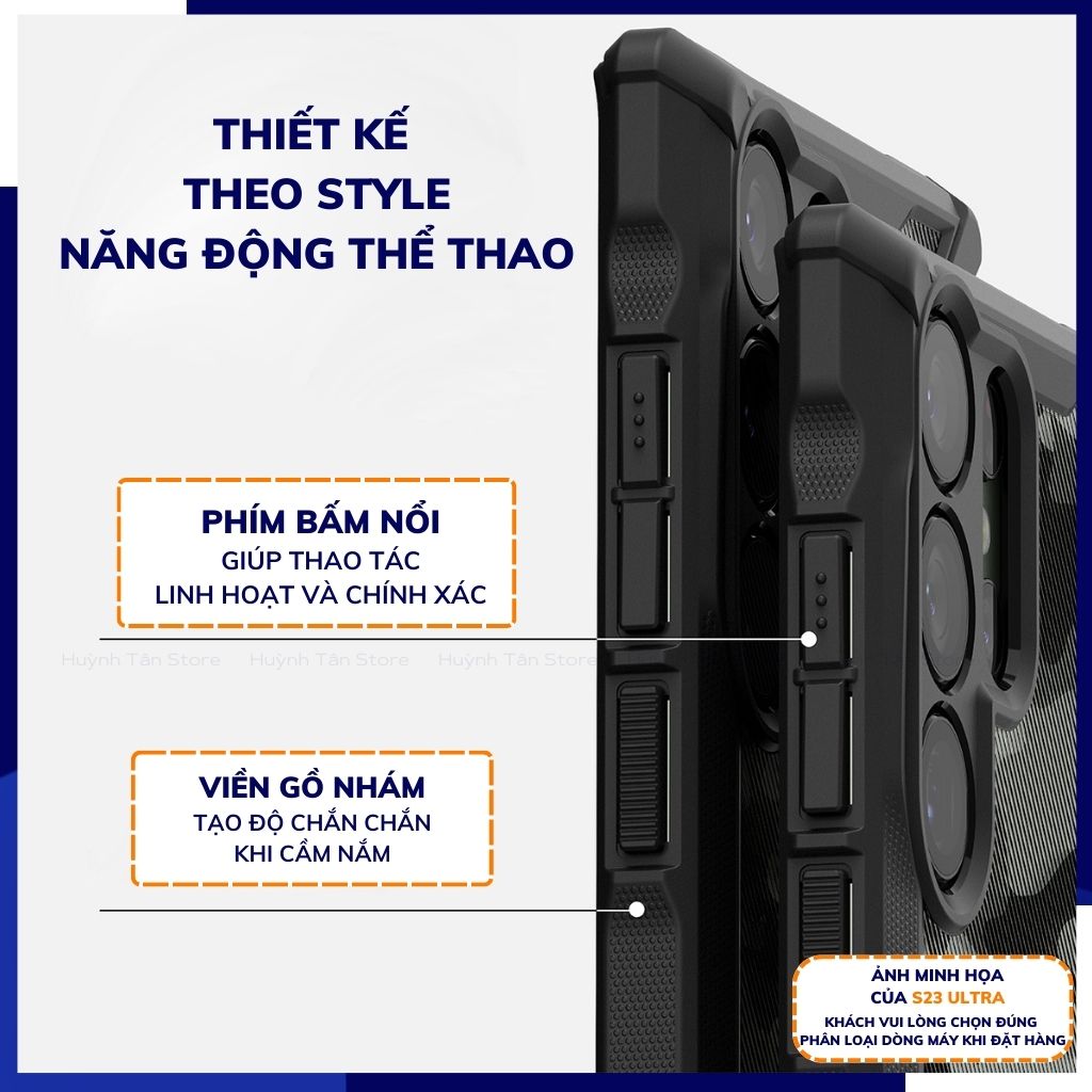 Ốp lưng samsung s23 ultra chống sốc Ringke chính hãng Korea bảo vệ camera phụ kiện huỳnh tân store