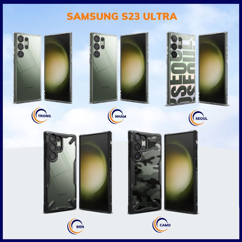 Ốp lưng samsung s23 ultra chống sốc Ringke chính hãng Korea bảo vệ camera phụ kiện huỳnh tân store