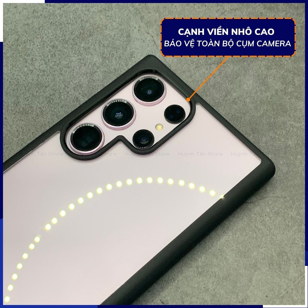 Ốp lưng samsung s23 ultra chống sốc clear color ver 1 trong suốt không ố vàng bảo vệ camera phụ kiện điện thoại huỳnh tân store