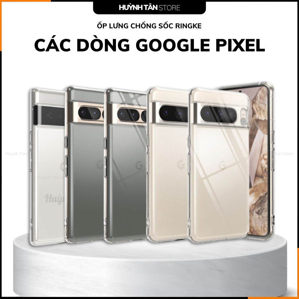Ốp lưng pixel 9 / pixel 9 pro / 8 pro RINGKE chính hãng trong suốt chống sốc FUSION X chống ố vàng phụ kiện điện thoại huỳnh tân