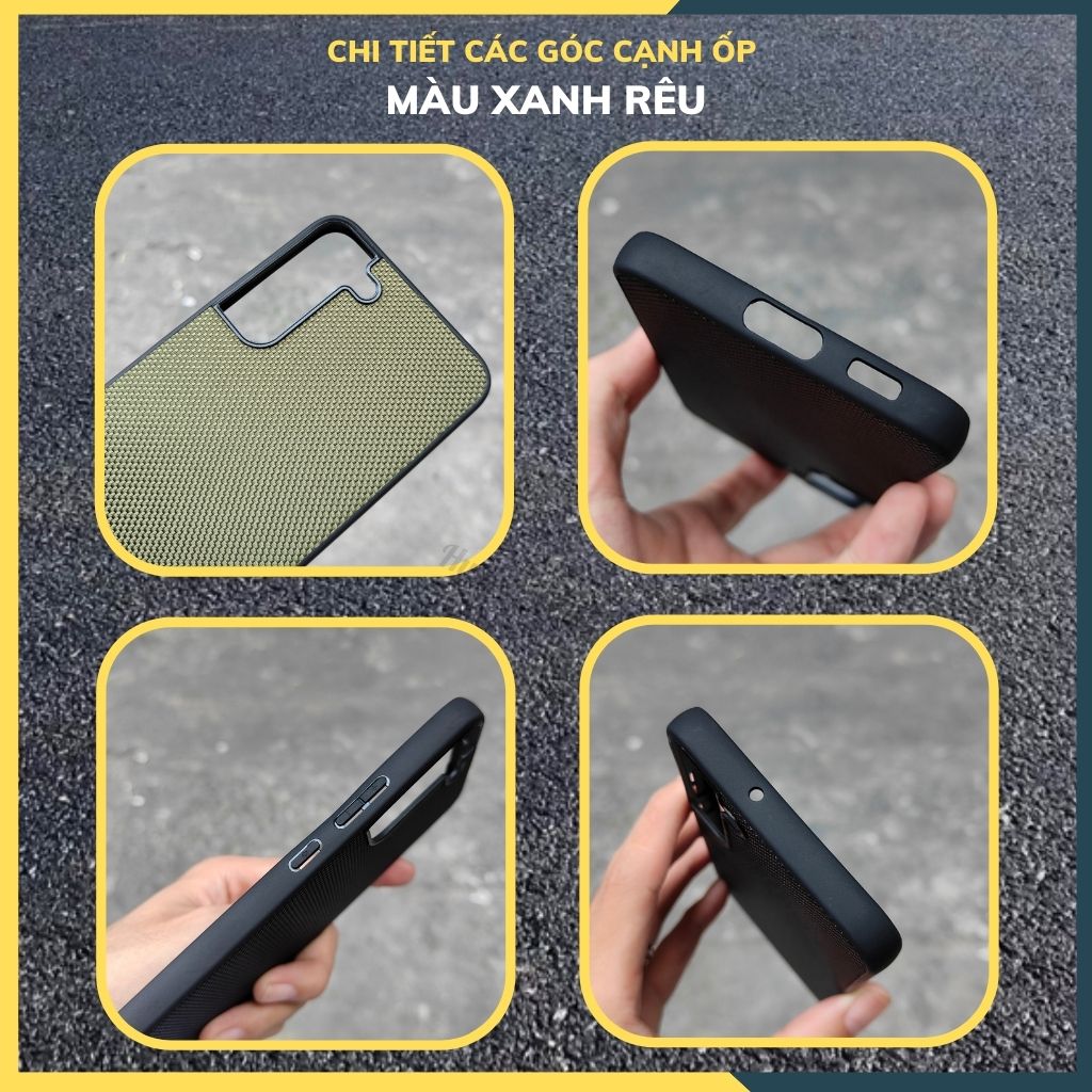 Ốp lưng samsung s22 plus nhựa dẻo vải nylon nhiều màu chống bám vân tay bảo vệ camera phụ kiện huỳnh tân store