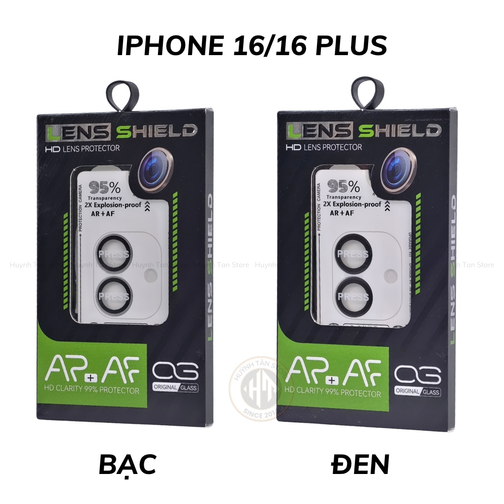 Kính cường lực lens camera Iphone 16 pro max, 16 pro , 16 plus , ip 16, 15 pro max , 15 pro , 15 plus, ip 15 chống chói AR, lóp phủ AF cao cấp, có khung tự dán  phụ kiện huỳnh tân store