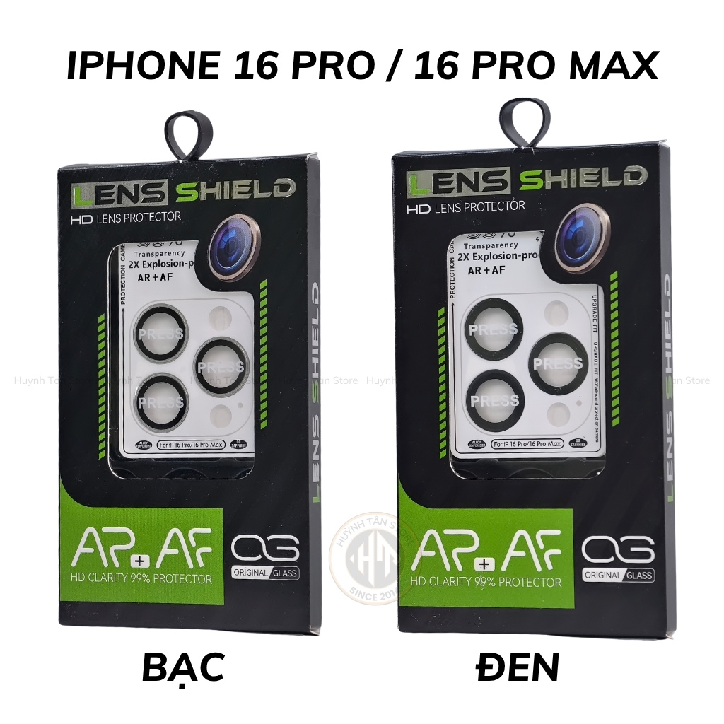 Kính cường lực lens camera Iphone 16 pro max, 16 pro , 16 plus , ip 16, 15 pro max , 15 pro , 15 plus, ip 15 chống chói AR, lóp phủ AF cao cấp, có khung tự dán  phụ kiện huỳnh tân store