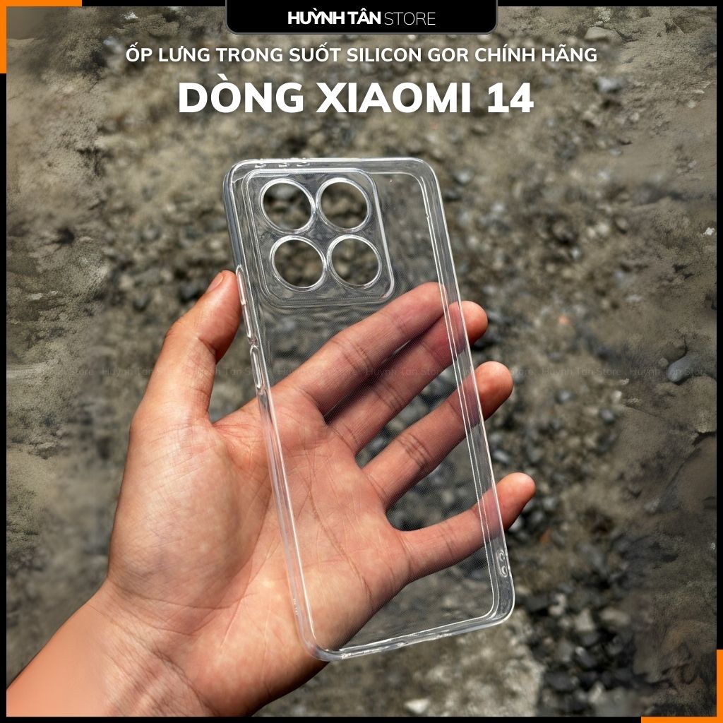 Ốp lưng Xiaomi MI 14T / Mi 14T Pro / MI 14 Ultra / Mi 14 pro / Mi 14  GOR trong suốt chính hãng bảo vệ camera phụ kiện huỳnh tân store