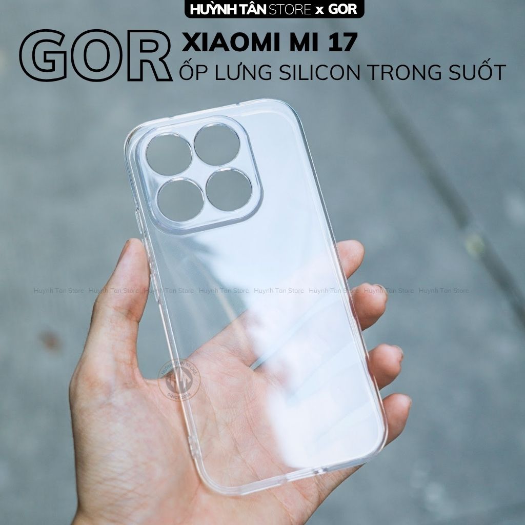 Ốp lưng xiaomi mi 17 pro max 17 pro silicon trong suốt GOR bảo vệ camera phụ kiện huỳnh tân store