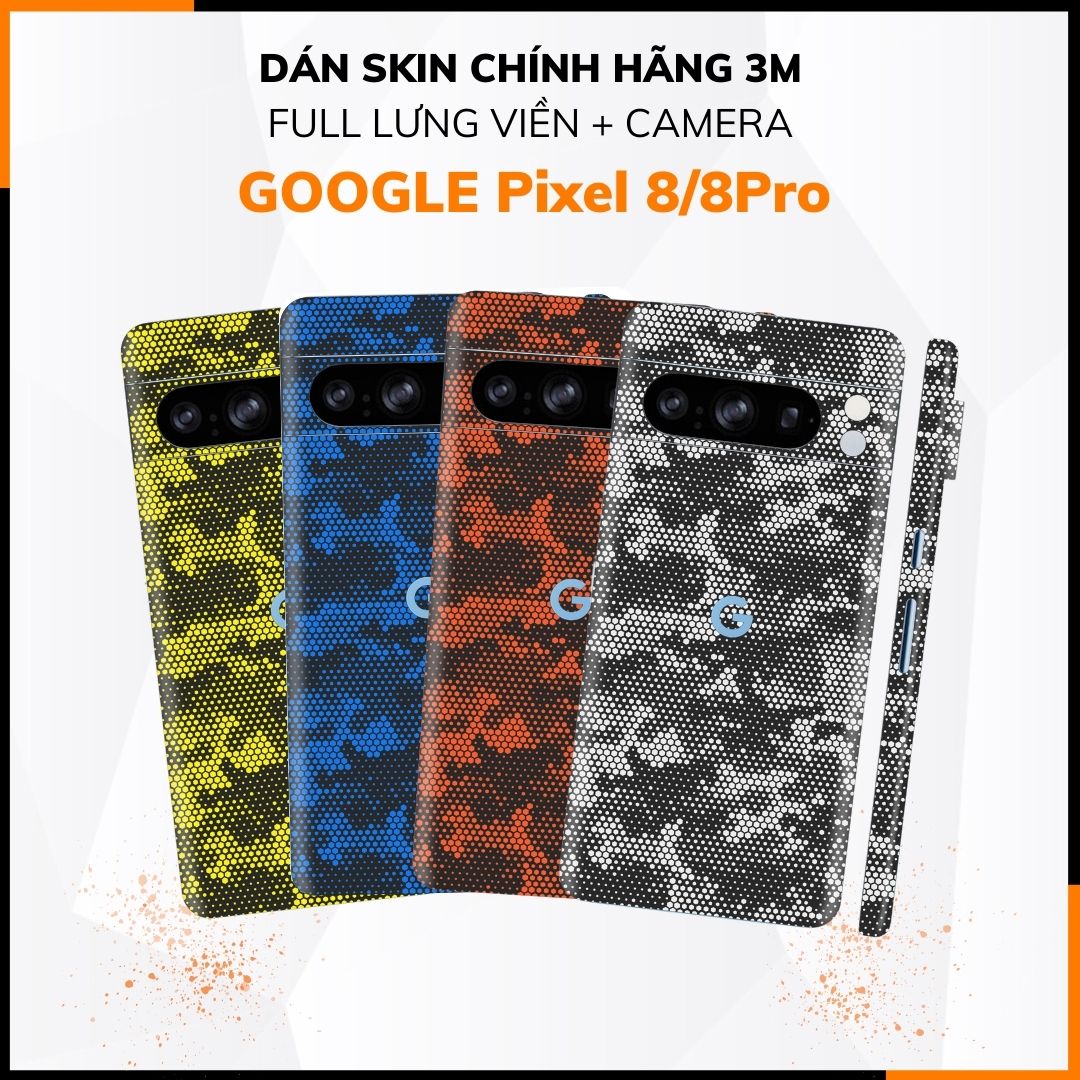 Dán skin điện thoại Pixel 8, Pixel 8 Pro full body và camera nhập khẩu chính hãng USA phụ kiện điện thoại huỳnh tân store - MAMBA BLUE - Warp Skin Collection