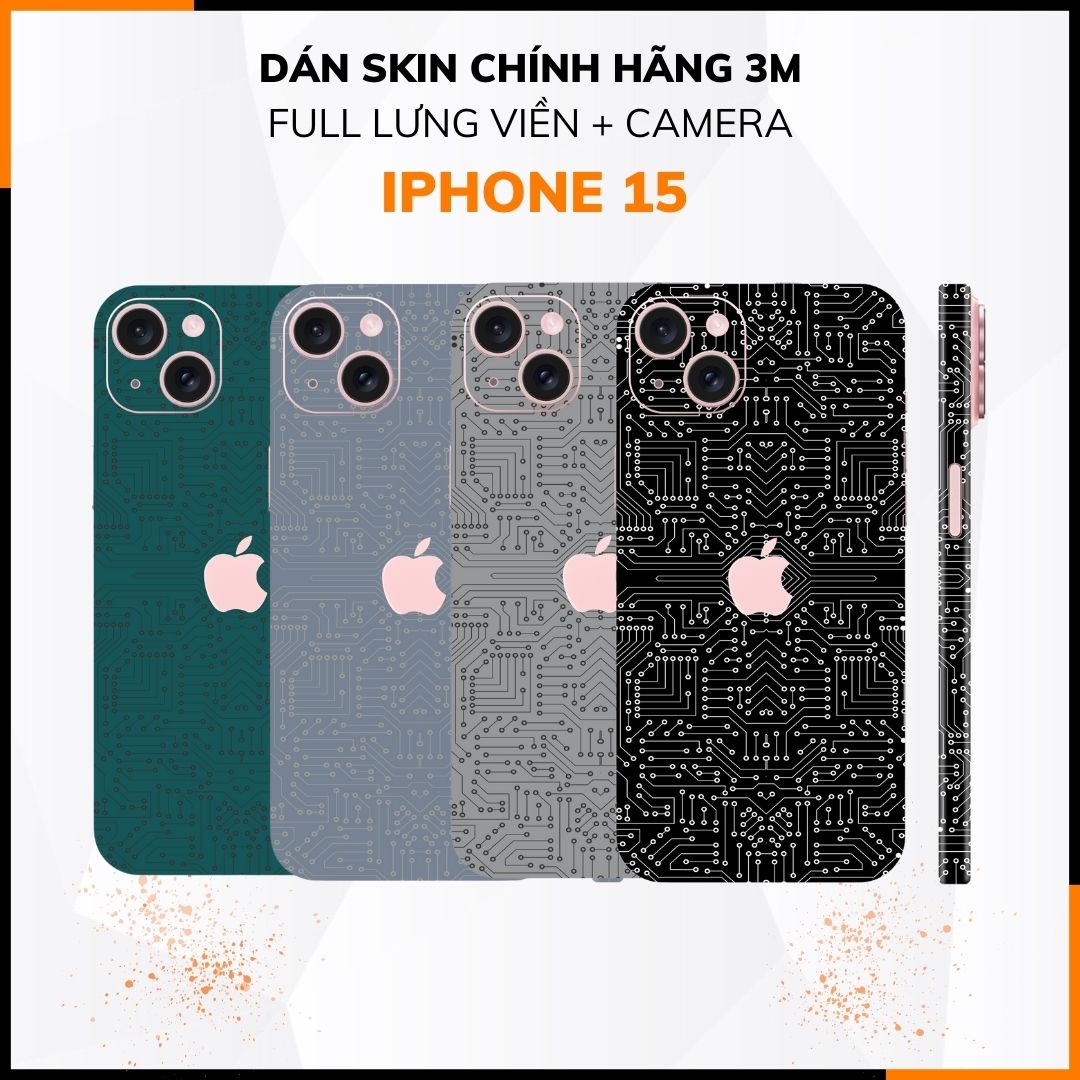 Dán skin điện thoại Iphone 15, Iphone 15 Plus full body và camera nhập khẩu chính hãng USA phụ kiện điện thoại huỳnh tân store - ELECTRIC GREEN - Warp Skin Collection