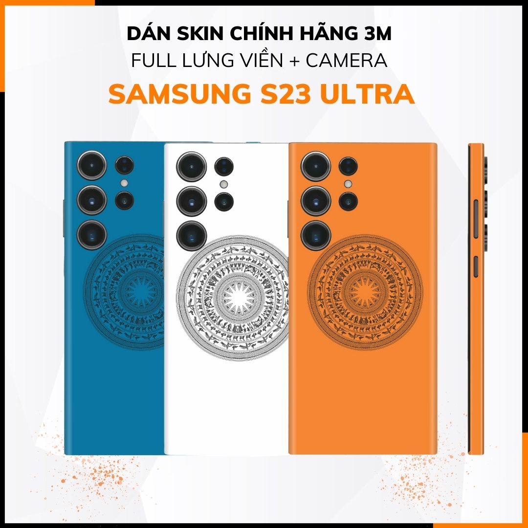 Dán skin điện thoại samsung galaxy s23, s23 plus, s23 ultra full body và camera nhập khẩu chính hãng USA phụ kiện điện thoại huỳnh tân store -  TRỐNG ĐỒNG