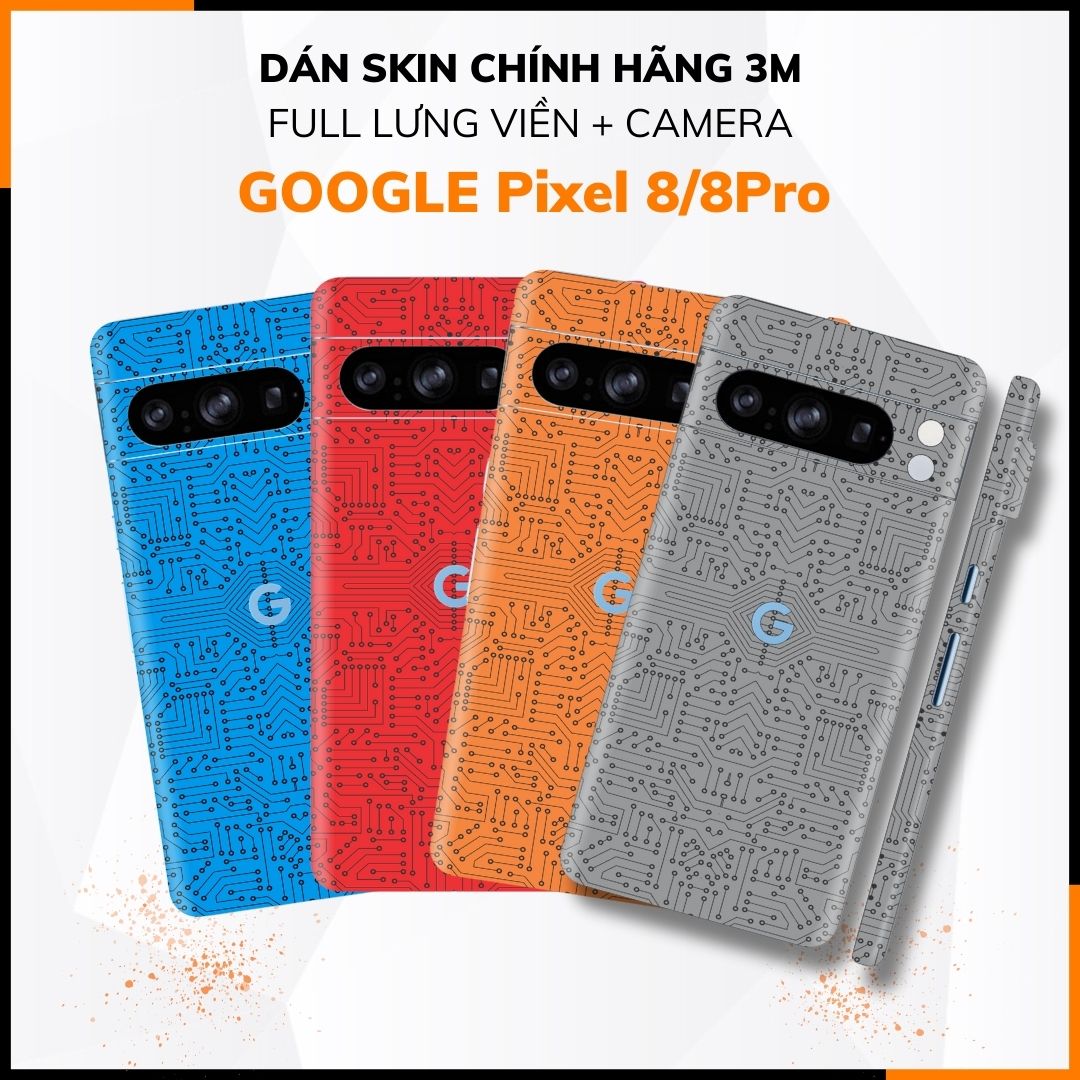 Dán skin điện thoại Pixel 8, Pixel 8 Pro full body và camera nhập khẩu chính hãng USA phụ kiện điện thoại huỳnh tân store - ELECTRIC FULL