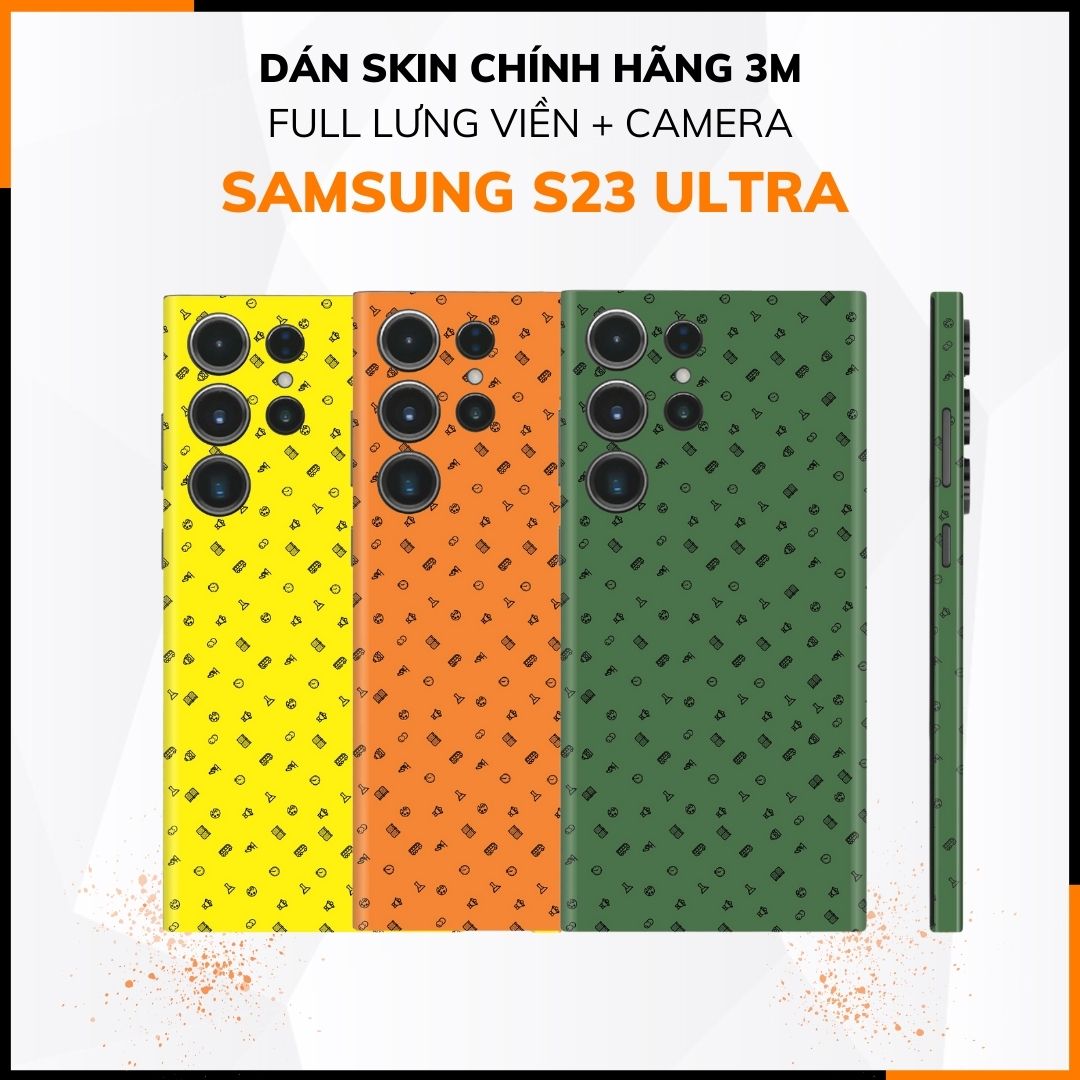 Dán skin điện thoại Samsung S23 Ultra full body và camera nhập khẩu chính hãng USA phụ kiện điện thoại huỳnh tân store