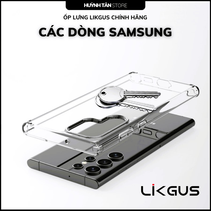 Ốp lưng trong suốt samsung s25 ultra s25 plus s25 / s24 ultra chính hãng LikGus chống sốc không camera
