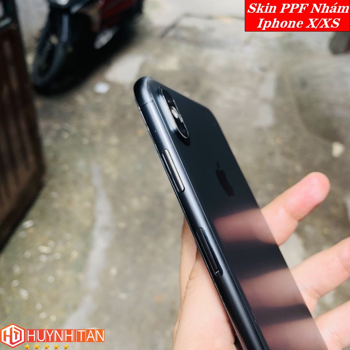 Miếng dán Skin PPF iPhone X bề mặt Nhám chống vân tay cực tốt (Tặng 1 Miếng Dự Phòng)