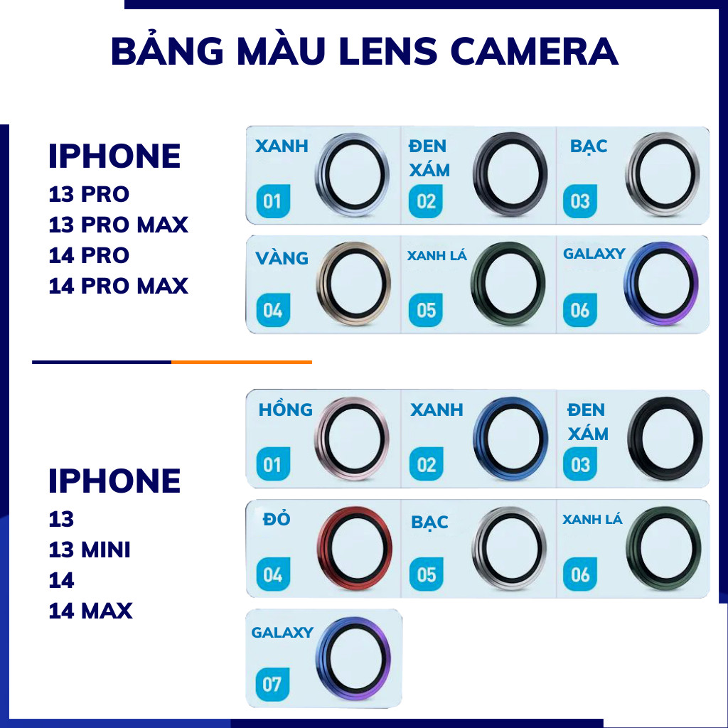 Cường lực camera iphone 14 pro, 14 pro max chính hãng KUZOOM viền nhiều màu chất lượng rõ nét bảo vệ toàn diện cụm camera phụ kiện huỳnh tân store