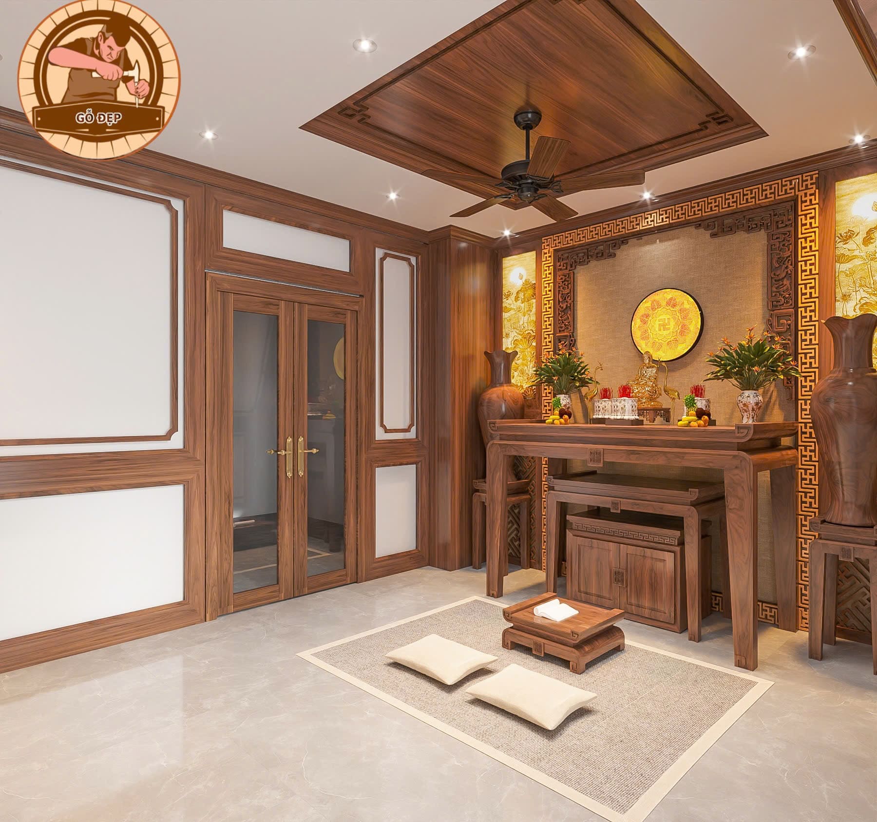 Đồ Thờ Cúng Đắk Nông: Sập Thờ Gỗ Gõ Đỏ, Hương Đá "Khắc Tinh" Mối Mọt Đất Bazan