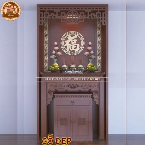 Thiết Kế Nhà Thờ Gỗ Óc Chó Sang Trọng, Chuẩn Phong Thủy