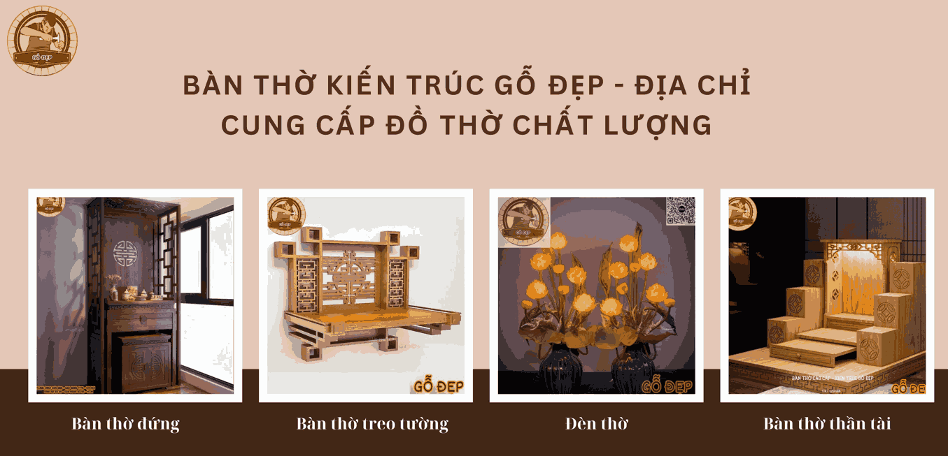 Bàn thờ Kiến Trúc Gỗ Đẹp-Địa chỉ cung cấp uy tín, chất lượng