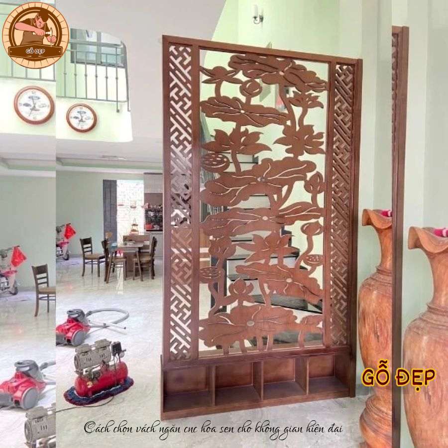 Cách Chọn Vách Ngăn CNC Hoa Sen Cho Không Gian Hiện Đại