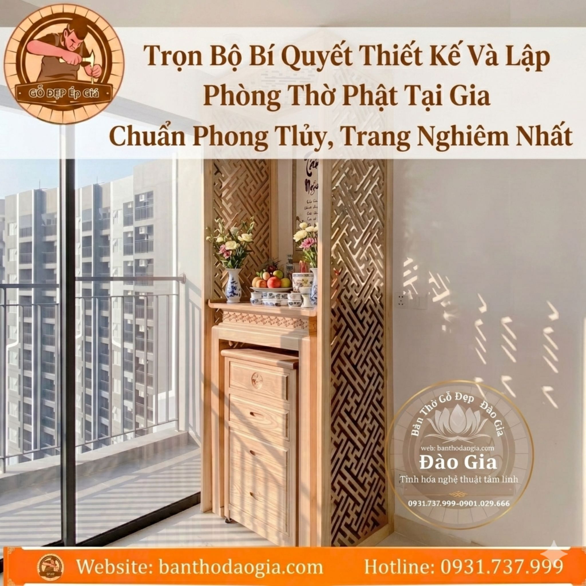 Trọn Bộ Bí Quyết Thiết Kế Và Lập Phòng Thờ Phật Tại Gia Chuẩn Phong Thủy, Trang Nghiêm Nhất