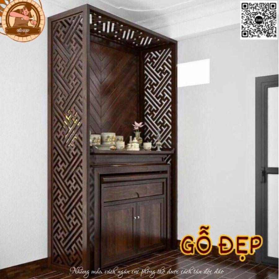 Những Mẫu Vách Ngăn CNC Phòng Thờ Được Cách Tân Độc Đáo