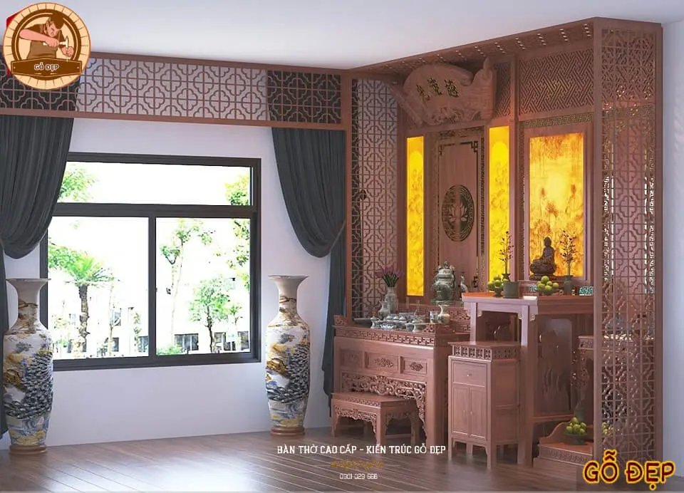 Vách CNC Bàn Thờ - Không Thể Thiếu Trong Căn Nhà Hiện Đại