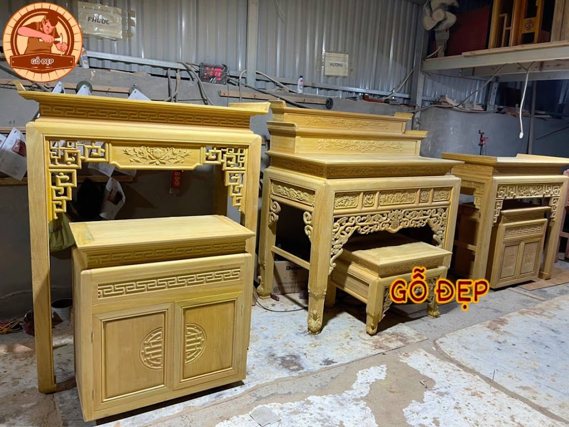 Án gian thờ gỗ Mít cao cấp được lựa chọn hàng đầu