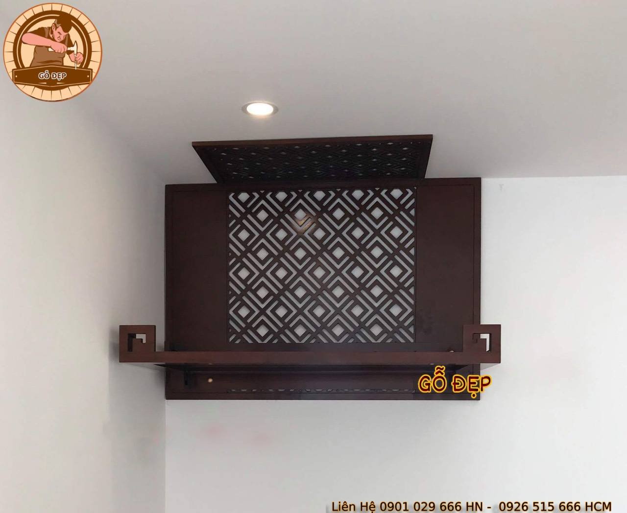 Bàn thờ treo kích thước lớn, thuộc 2 cung TÀI LỘC và QUÝ TỬ