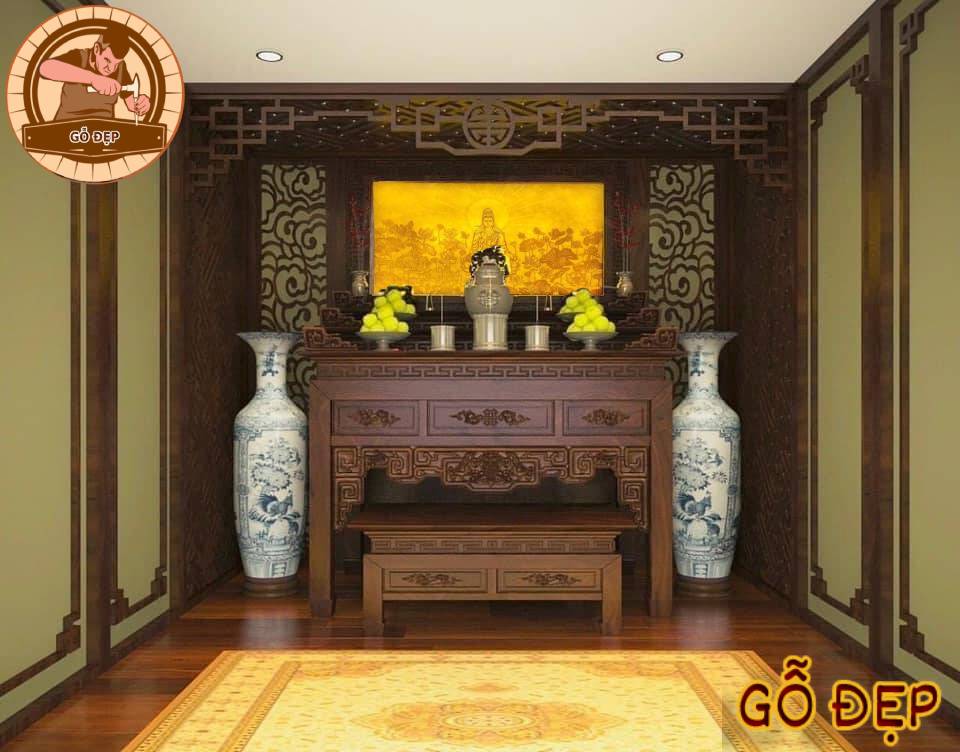 Án gian thờ Kiến Trúc Gỗ Đẹp với chất liệu cao cấp, chất lượng