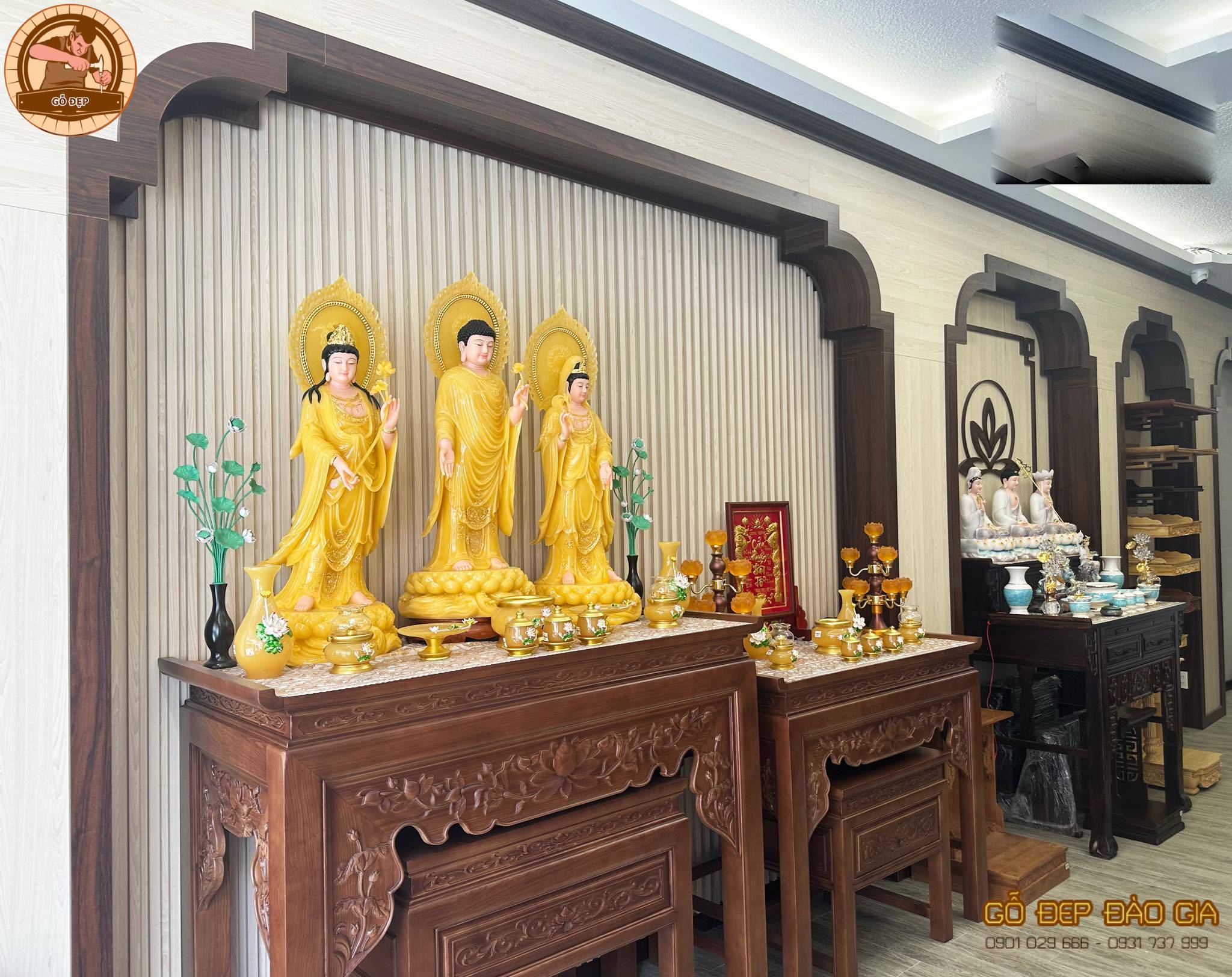 Bàn thờ Phật sang trọng, thu hút may mắn và tài lộc