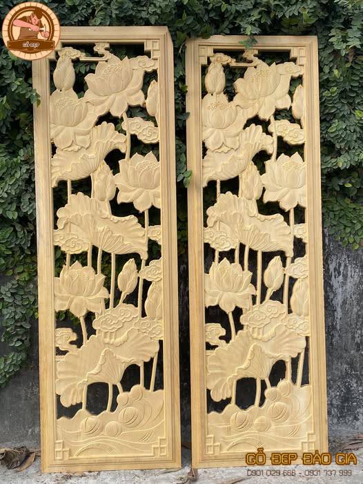 Vách Ngăn Gỗ Tự Nhiên Mẫu Sen hiện đại, tối giản giúp tối ưu không gian nhà ở