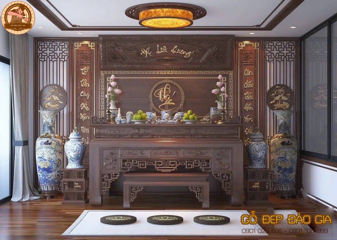 Bản vẽ của Vách Ngăn CNC Phòng Thờ Đẹp VN 812