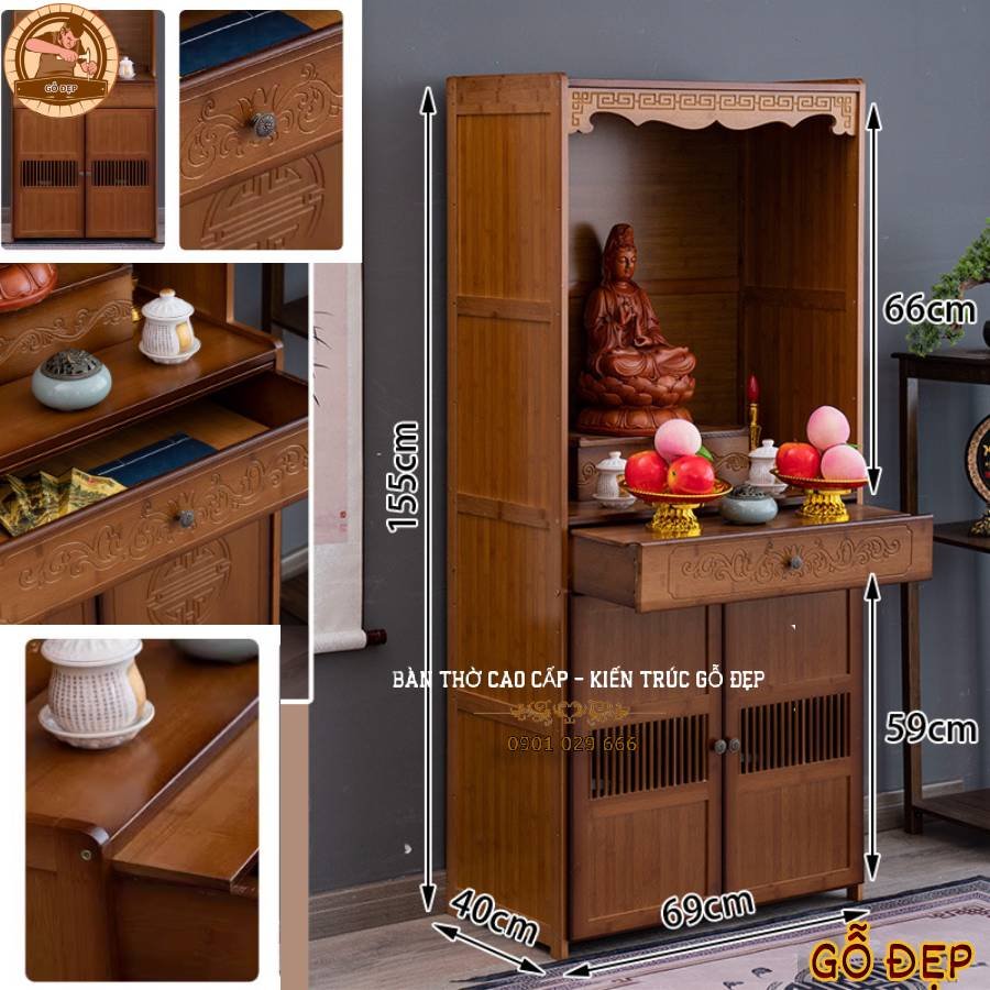 Thiết kế một bàn thờ Phật tại Thành phố Thanh Hóa có thể được thực hiện theo nhiều phong cách khác nhau