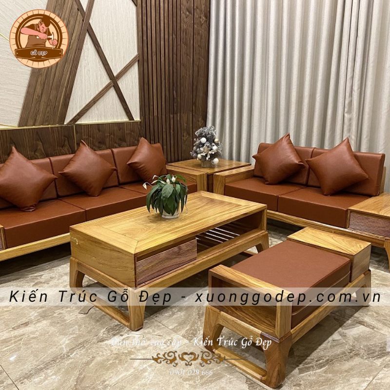 Bàn ghế gỗ gõ Lào- một sản phẩm không thể thiếu trong mỗi gia đình