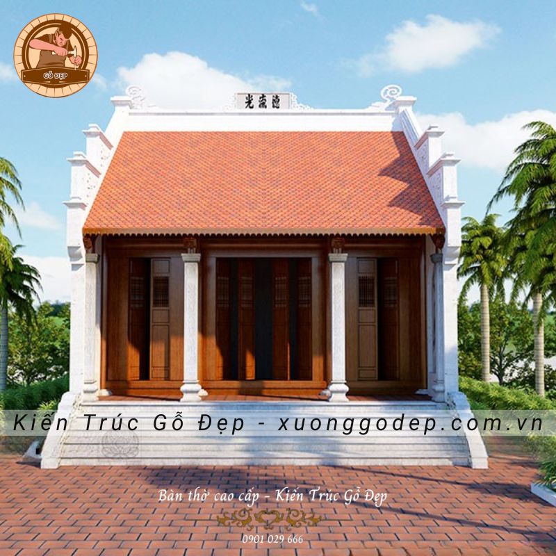 Thiết kế nhà thờ 3 gian đẹp 