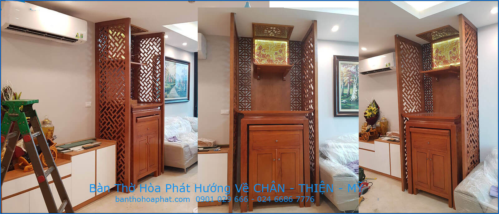 Án gian thờ gỗ Hương hợp phong thủy