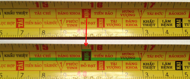 thước lỗ ban phong thủy