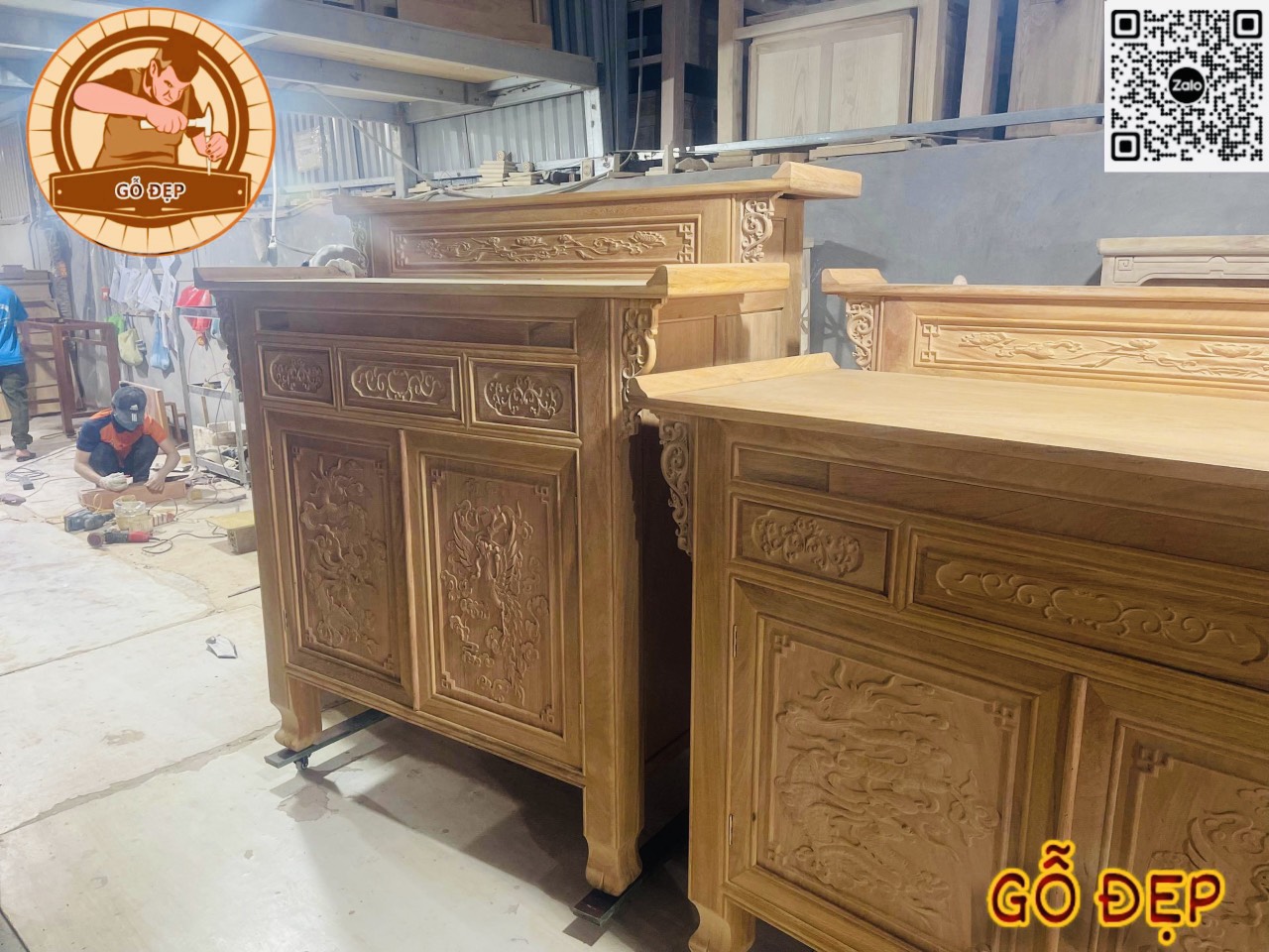 Tủ Thờ BT66823 - đẹp từng chi tiết 