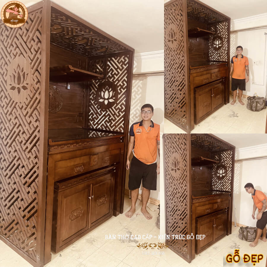 Bàn Giao Bàn Thờ Gia Tiên, Bàn Treo Thờ Phật, và Vách Ngăn Trang Trí