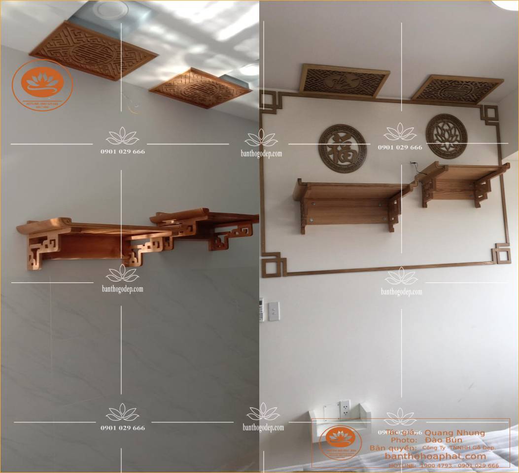 Bàn Thờ Gỗ Sồi Mẫu 2 Bàn Thờ
