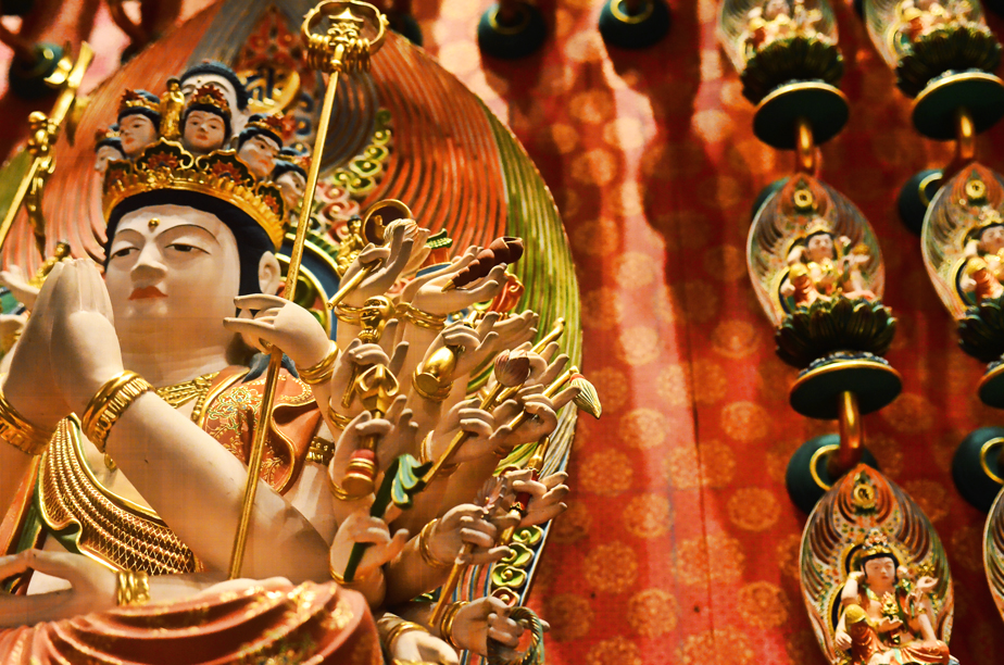 The Bodhisattva Vajrayana is made of gold