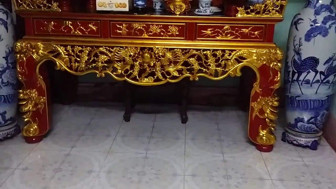 Sập thờ sơn son thếp vàng