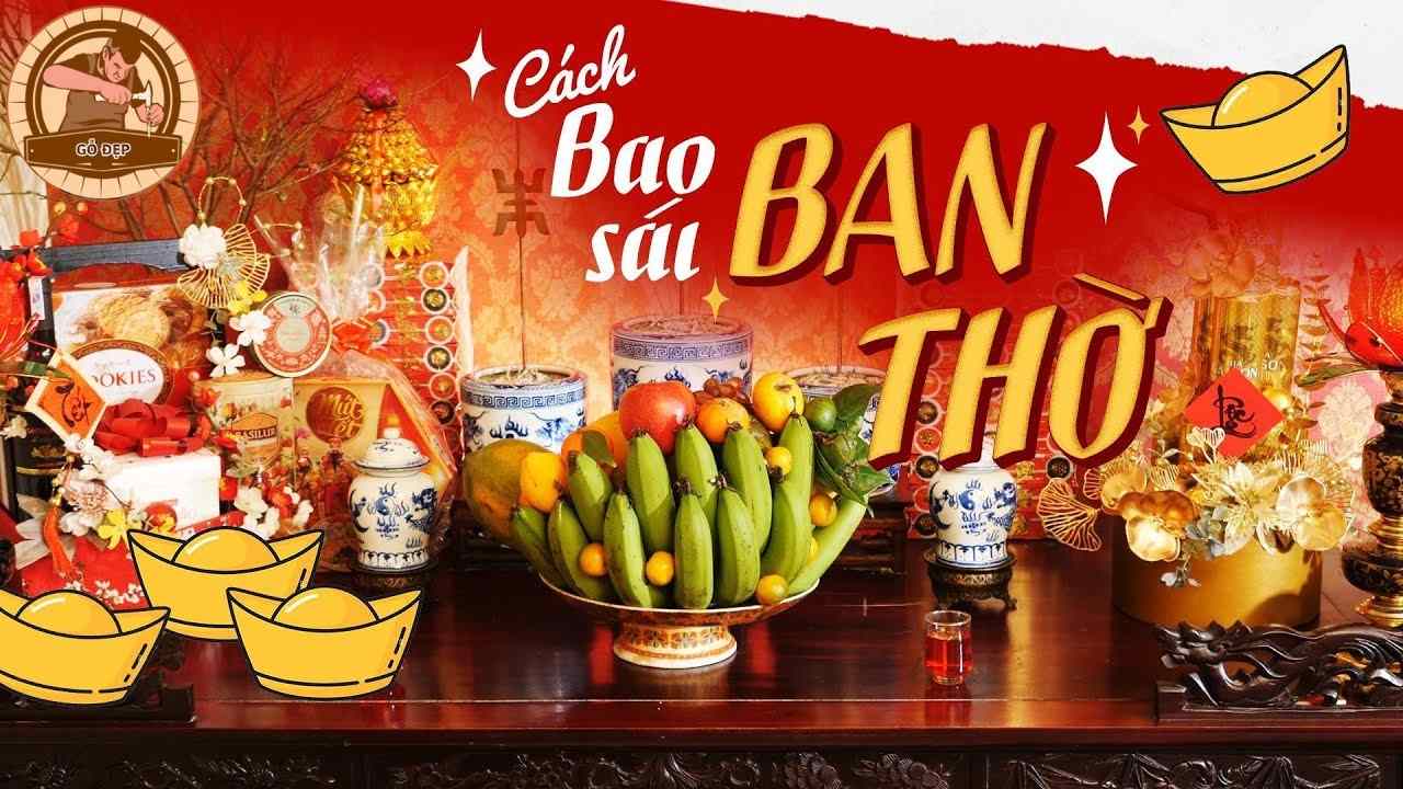 Cách thực hiện bao sái bàn thờ chi tiết 